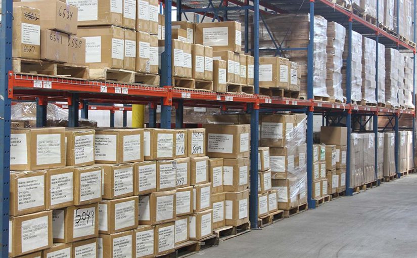 Fulco Fulfillment's busy warehouse full of shelves and boxes.